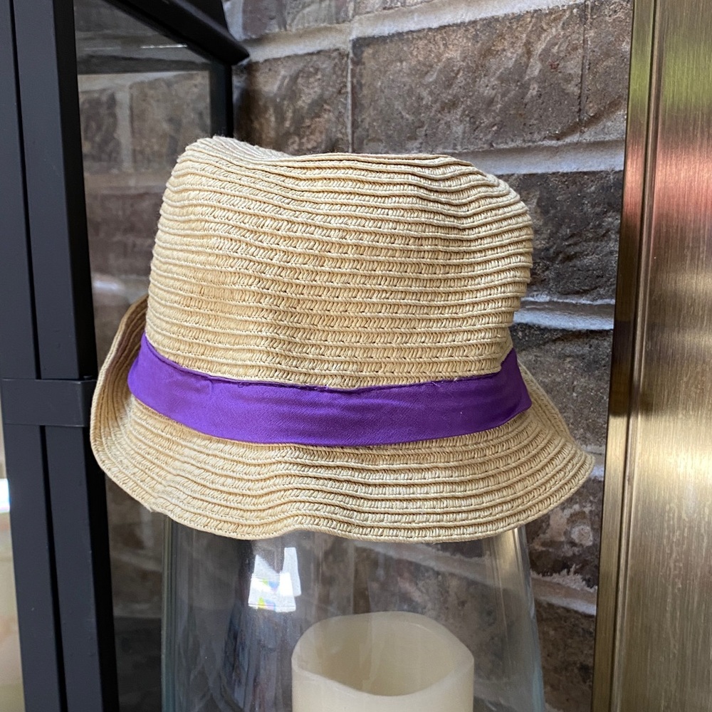1989 PLACE Straw Hat Sun Hat Fedora for Child - Picture 2 of 5